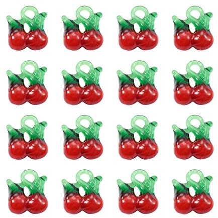 Cheriswelry Lot de 20 pendentifs en verre de Murano avec boucle - Pour la fabrication de bijoux et de boucles d'oreilles