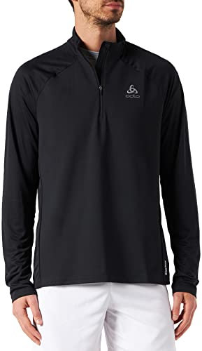 Odlo Herren Laufoberteil mit Reißverschluss Essential CERAMIWARM, Black, S