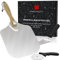 The Pacity Pizzaschaufel aus Aluminium, 30,5 cm und 35,6 cm mit klappbarem Griff aus Eichenholz, mit Pizzaschneider und Pizzaschaufel Einfache Aufbewahrung Pizzaschieber mit klappbarem Griff