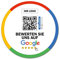 Social Media Aufkleber mit QR Code Link für Firmen Unternehmen Marken Sticker personalisiert für Auto Bus Schaufenster Theke Marketing Werbung (04 Google, Rund)
