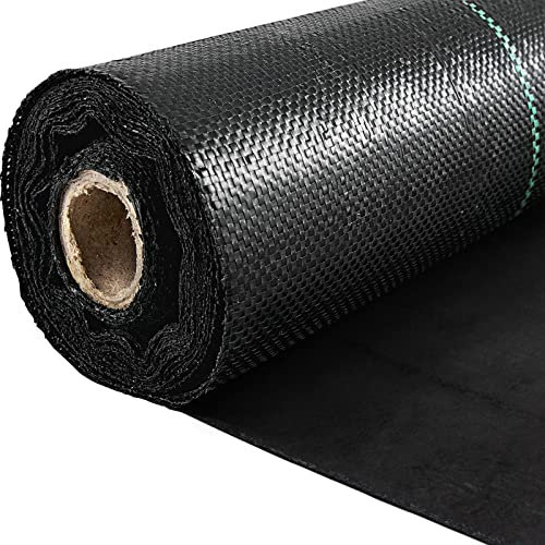 VEVOR Toile de Paillage 1,2x30,5 m Toile Anti-Mauvaises Herbes 36,6 ㎡ Géotextile Bâche Jardin PP Haute Perméabilité Densité 5,8 oz Textile Sous-couche pour Couverture Sol Jardinage Agriculture Potager