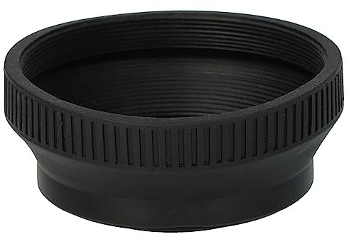 vhbw paraluce compatibile con obiettivi con filettatura dell'obiettivo di 25,5mm - grandangolare, nero opaco, gomma, rotondo