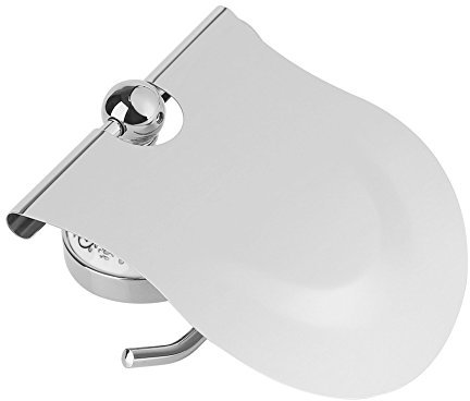 porte-rouleau de papier toilette poli pour salle de bain,Porte-rouleau de papier toilette, couverture de tissu murale avec design à poteau unique et design anti-perte(argent)