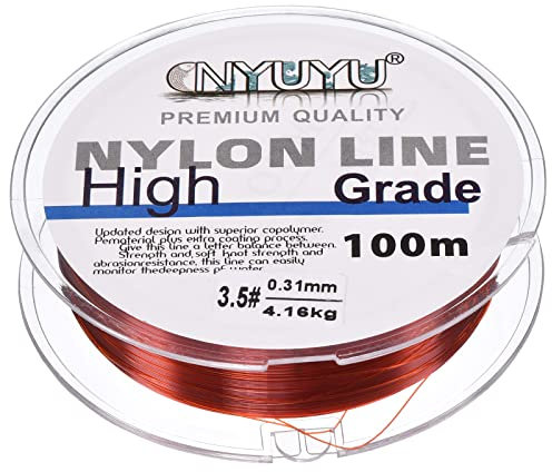PATIKIL 109Yard/328FT Nylon Fishing Line, 10Lb Monofilament String Wire Fluorocarbon Coated for DIY Craft Hanging Decoration, Wine Red