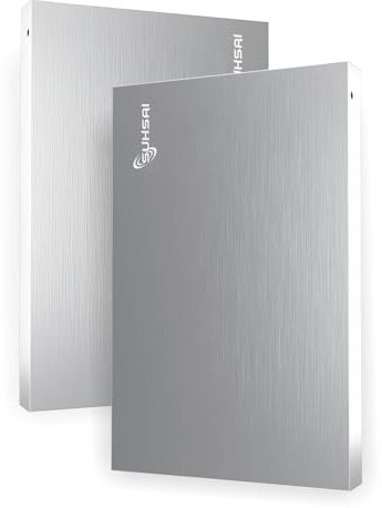 SUHSAI Disque Dur Externe Portable USB 2.0 Disque Dur de Stockage 200 Go Disque Dur de Transfert de données Haute Vitesse Compatible avec PC, Mac, Windows, Ordinateur de Bureau (Argent)