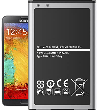 Akku für Samsung Galaxy Note 3 | 4000mAh | Lithium-Ionen-Akku der Modelle Note 3 EB-B800BE N9000, N9005, N900A, N900V, N900P, N900T