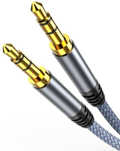 Highwings Aux Kabel 3,5mm Klinkenkabel [6M] Stereo Audio Kabel Klinke auf Klinke Nylon Geflochtenes Hochwertige Kabel für Kopfhörer, Auto, Handy, PC, Lautsprecher, Stereoanlagen, MP3-Player usw