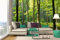 Vlies Fototapete MORGEN IM WALD 375 x 250 cm (inkl. Kleister) - Vlies Tapete, Wandtapete, Wandbilder - Tapete für Wohnzimmer Schlafzimmer, Büro, Küche - Montagefertig