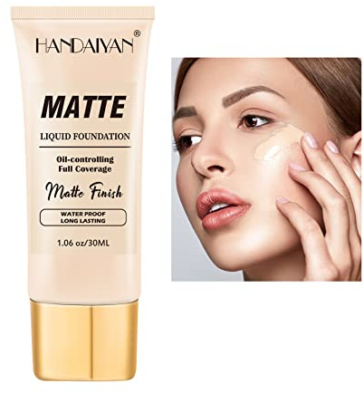 Flüssige Foundation Abdeckende Foundation Makellose Concealer Foundation Matte Oil Control Concealer Foundation Creme Langanhaltend Glatt Leichtes Natürliches Makeup (02#)