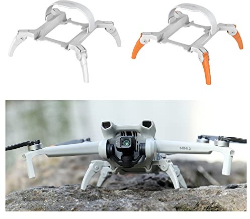 ZJRXM Landefüße für DJI Mini 3 Zubehör, Faltbares Erweiterte Fahrwerk Landegestell Landing Gear Kit für DJI Mini 3 Drohne Zubehör