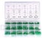 Akozon 270pcs Green Rubber O-Ring Assortment Set, 18 Sizes, AC Air Conditioning O-Ring, High Temp & Corrosion Resistant, Auto Compressor Sealing, HNBR Rubber