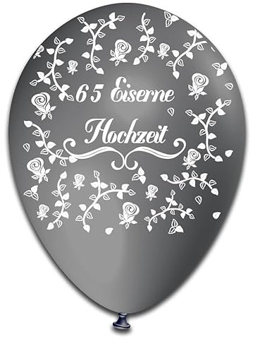10 Luftballons Eiserne Hochzeit, ca. 30 cm Durchmesser