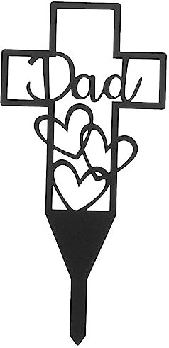 Housoutil Gartenstecker Grabstein Dekoration Friedhofsstecker Gartenornament Stecker Für Gedenksteine Stabile Gartenstecker Für Friedhofsschmuck