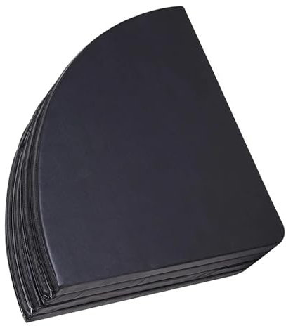 pole dance matte Runde faltbare tragbare Pole-Dance-Crash-Matte, 3cm/5cm/10cm verdickte Gymnastik-Übungs-Yoga-Trainingsmatte, wasserdicht Pole-Matte Fitness-Sicherheitskissen, Schwarz ( Color : 100cm/