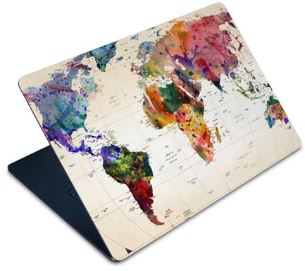 Head Case Designs Offizielle Mark Ashkenazi Weltkarte Pop Kultur Vinyl Haut Aufkleber Abziehbild Abdeckung kompatibel mit Apple MacBook Air 15 M2 2023