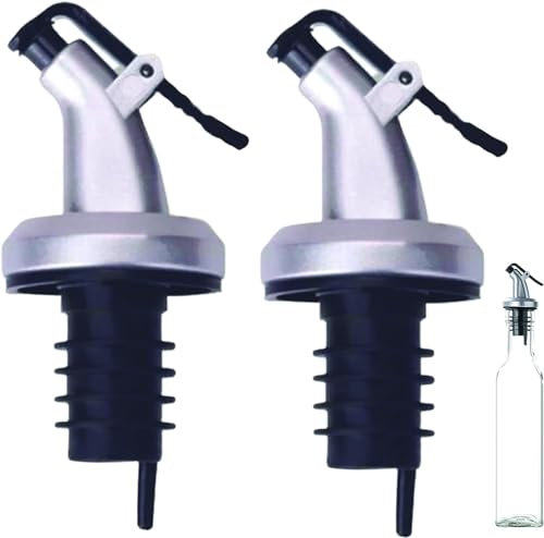 PARENCE - Set mit 2 wiederverschließbaren Ausgießern aus Alkohol, Olivenöl und Essig - praktisch und vielseitig für alle Ihre Flaschen