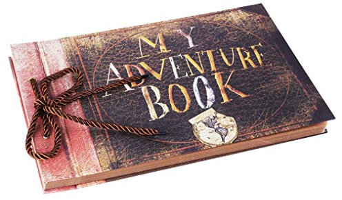 Lobamop Handgefertigtes DIY-Album, Einfügealbum, Vintagealbum, My Adventure Book Up Family Scrapbook Fotoalbum
