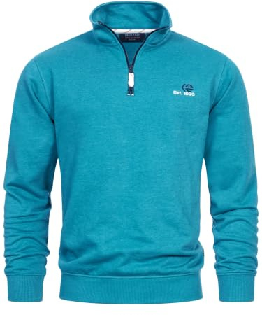 Indicode Herren INCorey Sweatshirt Moderner Herrenpullover mit Stehkragen | Sportlicher Freizeitpulli mit angenehmem Tragegefühl, Herrenpullover, Sweatpullover, Freizeitpulli, Pullover für Männer