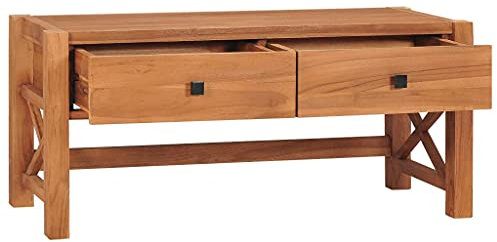 KTHLBRH TV-Schrank 100x40x45 cm Teakholz Wohnzimmer-TV-Schrank TV-Ständer für das Schlafzimmer TV-Sideboard für Schlafzimmer, Büro, Wohnzimmer