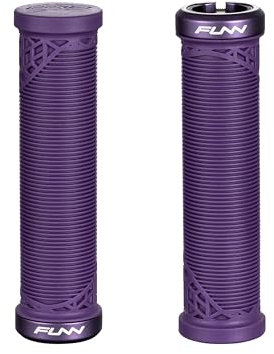 Funn Hilt JR Impugnature per Manubrio Mountain Bike con Morsetto Singolo a Bloccaggio, Impugnature Bloccanti per Manubrio da Bicicletta con Diametro Interno di 19 mm, Impugnature Brevi (Viola)