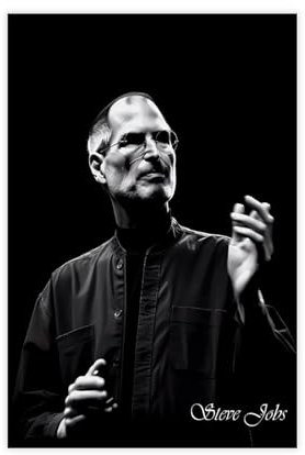 TINGTOEO Steve Jobs 1 Leinwand-Poster, Wandkunst, Dekordruck, Gemälde für Wohnzimmer, Schlafzimmer, Dekoration, ungerahmt, 30 x 45 cm