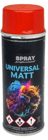 VE-INDUSTRIES Lackspray nach RAL Spraydose 400ml Buntlack für Holz, Metall (Feuerrot Matt - RAL3000)