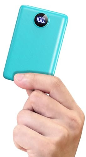 Power Bank, mini power bank 22,5 W, 15000 mAh, con ingresso e uscita USB-C, PD 3.0 QC 3.0, batterie esterne per cellulare, compatibile con iPhone, Samsung Galaxy, iPad e altro ancora – blu