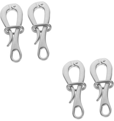 Yardwe 4 Pcs Quick Release Hook Sailing Boat Yacht Hook Sturdy Lifeboats Hook Boat Supply Practical Boat Hook Sturdy Boat Hook Life Rafts Hook Quick Release Boat Hook Stainless Steel