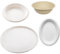 G.M. DISTRIBUZIONE 50 Piatti Fondo/Ciotola Bianchi in Polpa di Cellulosa 21cm, Ideale per Cibi Caldi e Freddi, Piatti Imperameabili Usa e Getta Adatti al Microonde, Biodegradabili e Compostabili