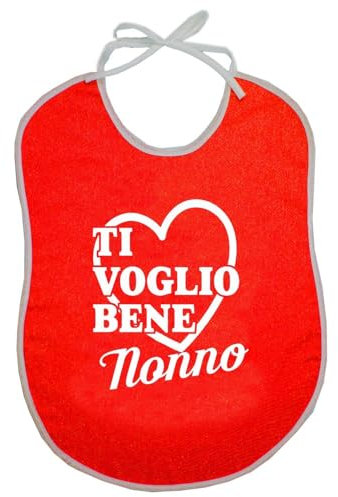 MAGIE DI CASA Lätzchen für Erwachsene mit lustigen Sprüchen - Lätzchen 45 x 60 cm mit Transfer - Made in Italy, witzig, Party, Abendessen, Küche, Koch, Chef, TVB NONNO, 45x60 cm