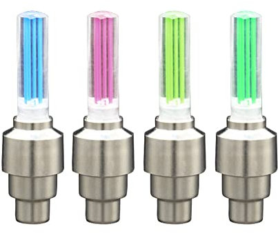MAKIVI Fahrradlicht, ohne Akku, Mountainbike, Fahrradlicht, LED, Reifen, Ventilkappen, Speichen, LED, BL0157