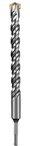 SDS Plus Hammer Drill Bits 25mm x 350mm, SDS Masonry Dill Bit Cross Tip Carbide Drill bit, Professional Tungsten Cross Tip Rotary Impact Drill bit for Masonry, Brick, Concrete