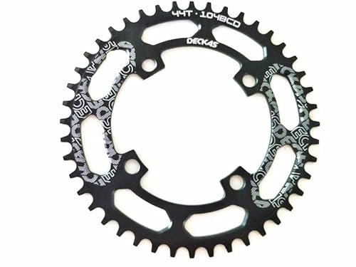 DONGLING Kettenblatt Rundes 104BCD 40/42/44/46/48/50/52 T Mountainbike MTB-Fahrrad for 8-12-Gang-Kurbelgarnitur Aluminium-Kettenblatt Kettenblatt 38 ZäHne(50T,Noir)