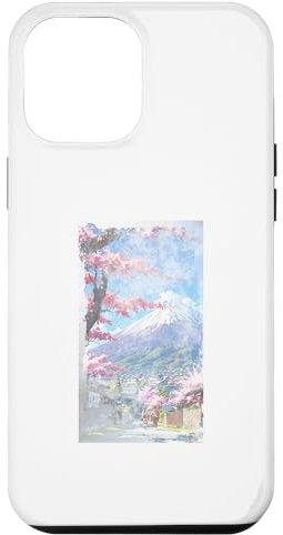 iPhone 12 Pro Max Vintage Cherry Blossom Woodblock Japanese Distressed Case
