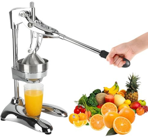 Manuelle Saftpresse, manuelle Orangensaftpresse, passend für Trinkgläser, hohe Gläser und Tassen, Fruchtpresse, Saftpresse, Saftpresse