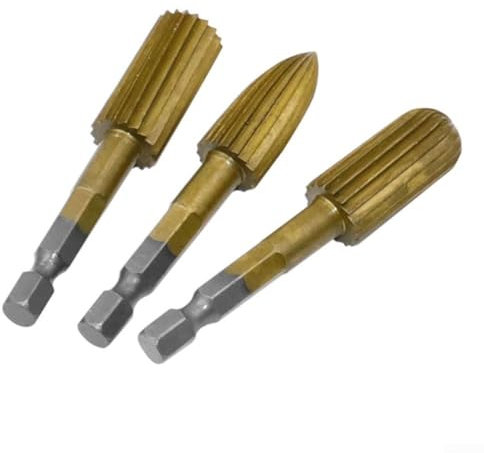 Set di lime rotanti color oro, 5 frese in carburo con gambo da 35,6 cm, per la creazione di gioielli