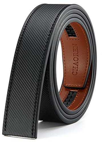 CHAOREN Herren Gürtel Ohne Schnalle, Automatik Gürtel für Männer Ledergürtel
