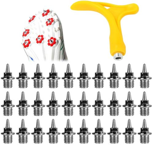 30 clavos de repuesto para calzado deportivo, clavos cortos de acero para calzado deportivo, extractor de clavos, clavos de repuesto para calzado deportivo.
