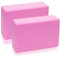 Yoga Block 2er Set, Eva Schaumstoff Yogablock, Hochdichter Yogablöcke, rutschfest Core Balance Pilates Blocks für Damen Herren Erwachsene Meditation Klötze(Rosa, 23 x 8 x 15 cm)
