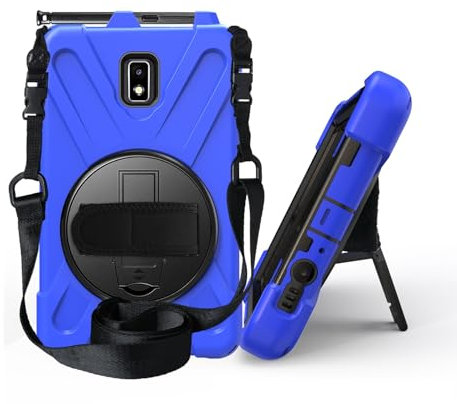Custodia per tablet PC Compatibile con Samsung Galaxy Tab Active 2 8.0 T390 T395 T397 Custodia, Robusta Custodia Antiurto con Protezione Caduta con Portapenne, Custodia Protettiva con Tracolla Compati