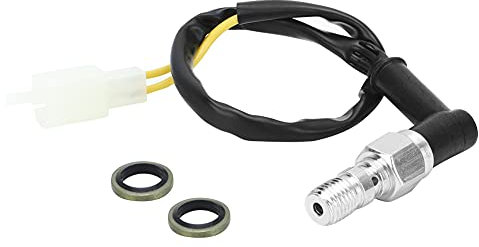 Bremslichtschalter, M10x1.25 Motorradbremslichtschalter Universal Bremslichtschalter mit Präzisionshandwerkskunst für den Ersatz für Zubehör (Gebogener Kopf)