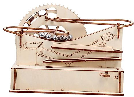 JOINPAYA 1 Satz Holz Marmor Puzzle Spielzeugset Interaktive Kugelbahn für Kreatives Labyrinth Puzzle Geschicklichkeit und Motorik Sichere Materialien Fördert Lernen und Spaß