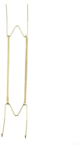 Perchas invisibles para platos de pared, gancho de resorte ajustable, organizador para colgar platos, colgador de alambre dorado para platos cuadrados redondos, 8-16 pulgadas (16 pulgadas)