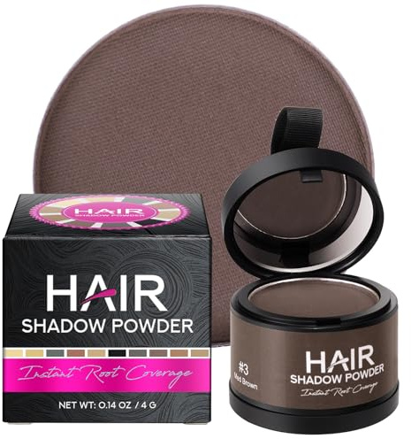 Polvere Capelli, 4g Polvere Volumizzante Correttore Ricrescita, Stempiatura o Capelli Fini per Riempire i Capelli Diradati per Donna Uomo (Marrone medio)