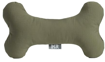 Martin Rütter Hundespielzeug Stoffknochen Khaki Größe XS/S – Kuschel- & Liegekissen ohne Quietscher – Dog Toys Kuscheltier & Stofftier für Hunde & Welpen – Formstabil & waschbar