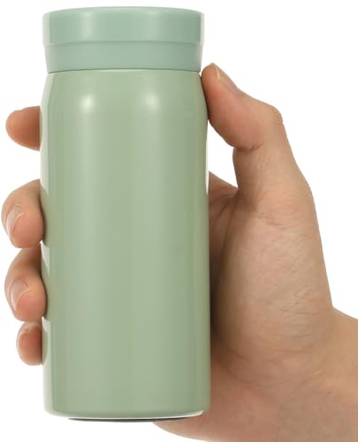 200ml Small Water Bottle, Stainless Steel Small Flask for Hot & Cold Drinks, Vacuum Insulated Portable Travel Coffee Cup Mini Pocket Flask for Home, Office, Gym, Travel, Adult and Kid(Light Green)