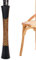 Leewadee Große Deko Bodenvase Für Dekozweige, Hohe Standvase Für Pampasgras, Design Holzvase, 70 cm, Schwarz