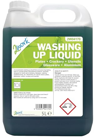 2WORK 2W04170 Washing Up Liquid, 5 Litre, Green, Pack of 1