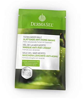 DermaSel® Glättende Anti-Age Maske | Totes Meer Mineralien | 12 ml | Q10 Gesichtspflege für reife, feuchtigkeitsarme Haut, mildert Fältchen sichtbar, reichhaltig, dermatologisch geprüft