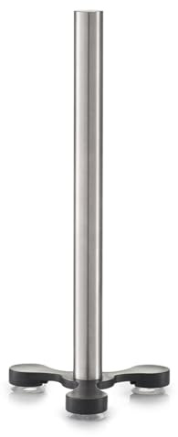 Zeller 24860 Küchenrollenhalter mit Saugnäpfen, Edelstahl, Silber, 14 x 14 x 33 cm